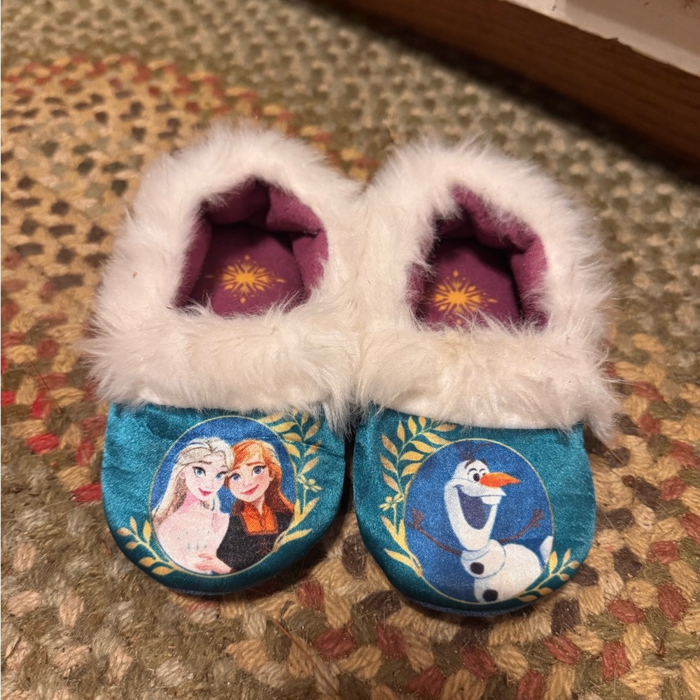 Disney Frozen Blue and White Kids Slippers